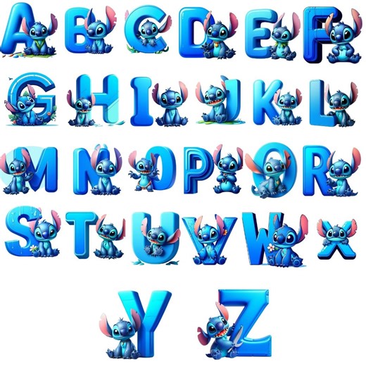 Stitch Alphabet PNG Set, Embroidery-style Letters (digital Download) - Etsy