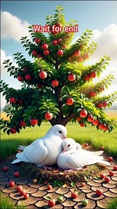 The pigeon plants an apple 🍎 tree and eats happily#AIStory#MoralStory