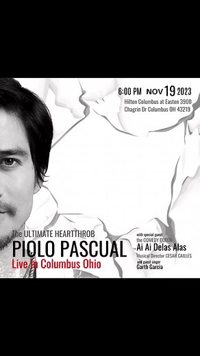 Less than a month nalang! Piolo Pascual PH #live at Hilton Columbus at Easton #Ohio #USA #concert with the Comedy Queen AiAi Delas Alas and singer/artist Garth Garcia .. Don’t miss it! #Pinoy #music #entertainment #comedy | Paduk Entertainment LLC | Facebook