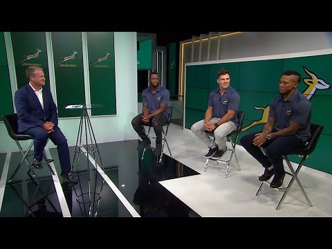 Siya Kolisi, Elton Jantjies & Schalk Brits on the Springboks' Rugby World Cup trophy tour