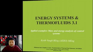 Mass & energy analysis of control volumes