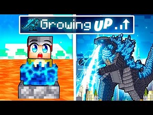Growing Up as GODZILLA in Minecraft!