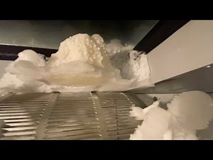 Walk -in freezer with ice build up