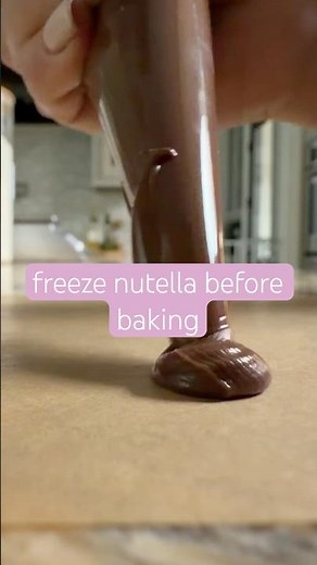 Freeze Nutella before baking 👀