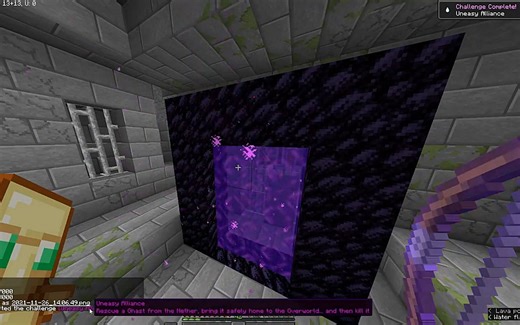 Minecraft Redditor achieves 'Uneasy Alliance' advancement in unique way