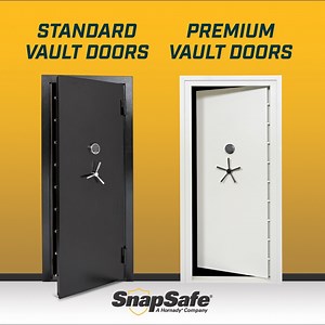 Enhance the security of any closet, room or storm shelter with the thick steel construction of our easy-to-install Vault Door or Premium Vault Door. The nine 1-inch live locking bolts and SecuRam™ digital lock protect any existing area from intrusion. Create your own safe room with 10% off Vault Doors https://www.snapsafe.com/special-offers #snapsafe #security #vaultdoors | SnapSafe Modular Safes