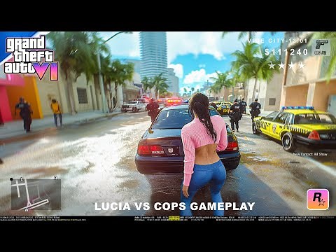 GTA 6: Lucia vs Cops Full Hot pursuit - New Gameplay Leak!