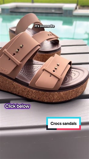 @Crocs cork platform, wedge sandal has incredible comfort and style #Crocs #CrocsSandals #Sandals #WedgeSandals #PlatformSandals