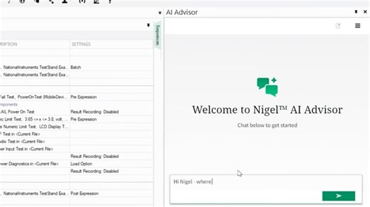 NI (now part of Emerson) on Instagram: "We built NI Nigel™ AI specifically for test engineers. Nigel AI understands test system design, methodologies, and data analysis, so the guidance you get is always relevant to the work you’re doing—right inside our software. See how the first test-optimized AI can help you move faster on your next project by clicking the link in bio."