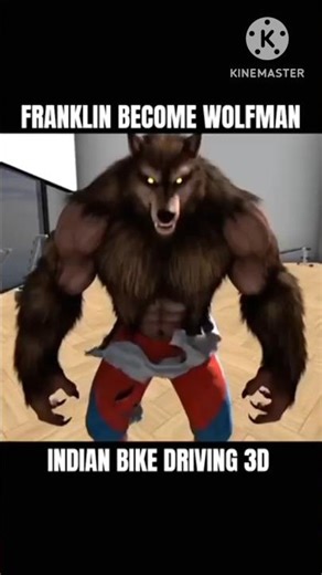 Franklin Become Wolfman || Indian Bike Driving 3D #shorts #gaming #gta #viral
