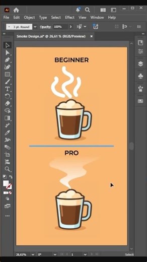 Smoke Design in Illustrator #adobeillustrator