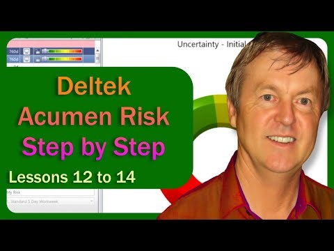 🔰 Deltek Acumen Risk – Step by Step 🔰 Lessons 12 to 14 🔰 Training - Schedule Risk Analysis Made Easy