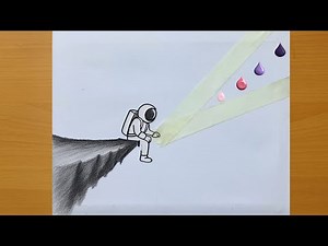 Astronaut Acrylic Painting | Dreamy Space Landscape & Galaxy Art Tutorial 🌌🎨