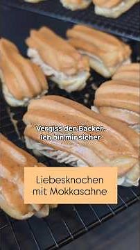 Éclairs with Mocha Cream #liebesknochen #eclairs #mochacream #bakingmakesmehappy