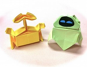 How to an Origami Wall - E From Disney Pixar (By Riki Saito)!