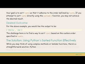 How to Create a Custom Sort Order in Python Using the Sort Function