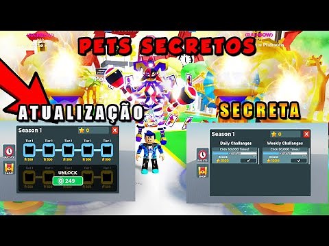 TUDO SOBRE A NOVA ATUALIZAÇÃO DE EVENTO NO CLICKER SIMULATOR + EVOLUÇÃO MÁXIMA DOS PETS SECRETOS
