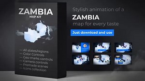 Videohive Zambia Map Republic of Zambia Map Kit - INTRO HD