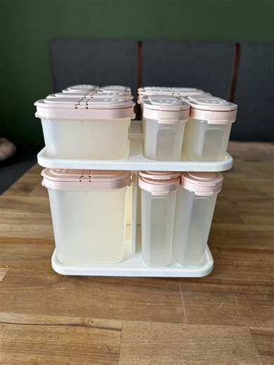 Vintage 1980s Pink Tupperware Spice Rack With Spinning Rack. - Etsy