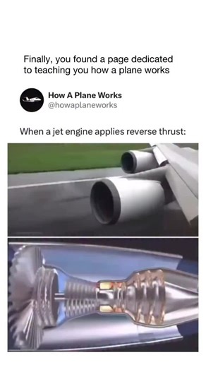 When a jet lands, thrust reversers help slow it down by redirecting engine exhaust forward instead of backward. Once the wheels touch down, pilots deploy them to create reverse thrust, easing the load on the brakes and helping the aircraft stop safely. Most modern airliners use cascade-type reversers — panels that slide back to expose vents, sending fan air forward through curved vanes. Older jets used clamshell or bucket doors to block and redirect the exhaust. Working together with spoilers an