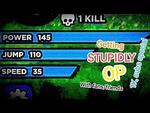 A Squad Of Fans Made Me OP, Then I 1v7 Them [ slap battles | slap royale ] (1K sub special )