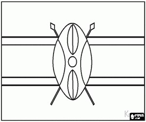Flag of Kenya coloring page printable game