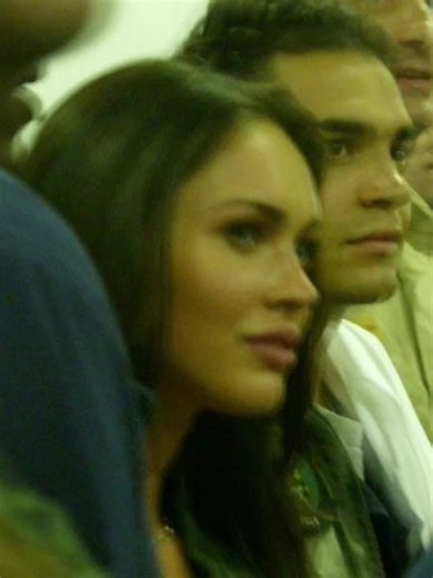 Megan Fox on the Transformers Set