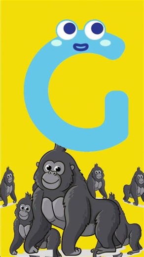 G for Gorilla 🦍 | ABC Learning for Kids #shorts