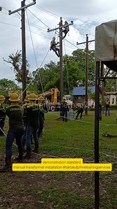 manual transformer installation #tatakdprimetrainingservices #everyoneシ゚ #thankyousirdudzflores #pobrenglineman2 #fypシ゚viralシ #fypシ゚viralシfypシ゚viralシalシ #followerseveryone #foryouシ #Lineman #linemaintenance | PobrengLineman2.0