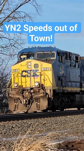 CSX 451 Leads M367 Out of Wellington Ohio Smacking the Diamond.
