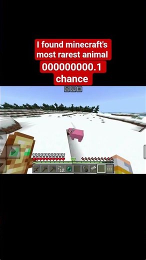 I found minecrafts most rarest🤯 animal 000000000.1 chances🎮 #minecraft #rare #shorts