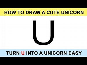 How to Turn U into Unicorn, Easy Trick Drawing