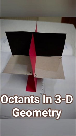 Understanding Octants in 3D Geometry with Paper Model Class 11 #schoolproject#maths#3d#geometry#yt