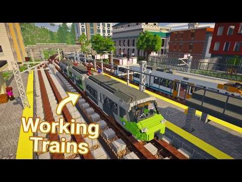 A Day at the Train Station of my Minecraft City