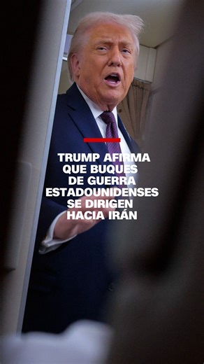 A bordo del Air Force One, Donald Trump afirmó que EE.UU. tiene “una armada” dirigiéndose hacia Irán “por si acaso”, renovando las advertencias sobre las protestas y el programa nuclear de Teherán. | CNN en Español
