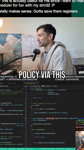 week 109, decoupling the core scheduler from scheduling policy #coding #programming #...