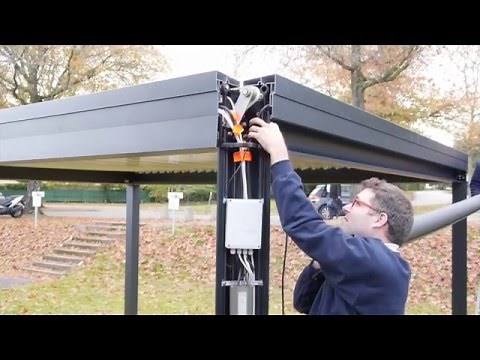 Montage Pergola bioclimatique rétractable PergoKlim par Soliso