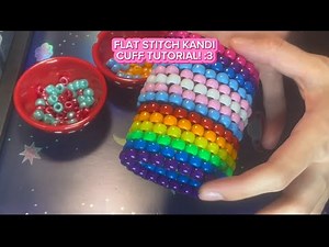 How to Make a Flat Stitch Kandi Cuff!! (Beginner Kandi Tutorial) ✨
