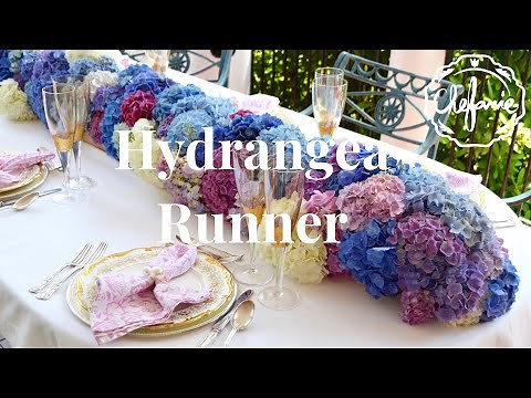 How to make a Hydrangea Runner for your Table