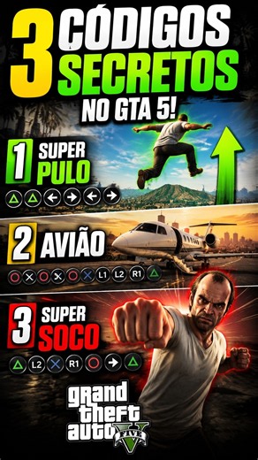 3 CÓDIGOS SECRETOS do GTA 5 que você PRECISA conhecer! 🤯🔥