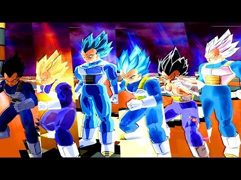 TODAS AS TRANSFORMAÇÕES DO VEGETA - SSJ, SSJ2, SSJ3, SSJ GOD, BLUE E INSTINTO SUPERIOR DOMINADO !