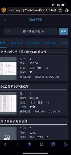 Exploring the Dark Web: Mobile App Interface Overview