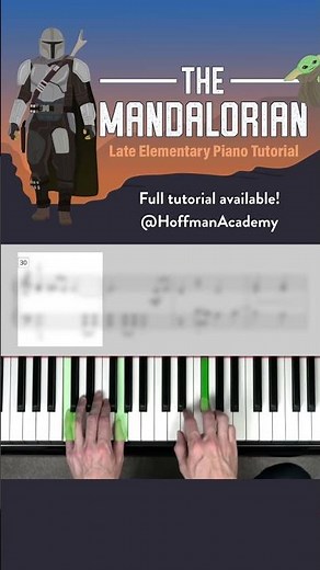 Mandalorian Theme Piano Tutorial - Late Elementary