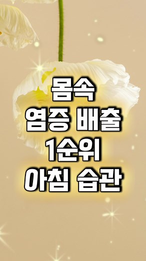 염증 배출에 좋은 아침습관: 몸속 염증 없애는 첫걸음