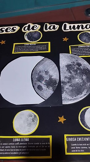 Material de expocision Fases de la Luna 🌑 | Detalles y Manualidades Jaz