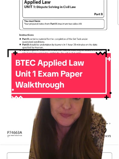 BTEC Applied Law Unit 1 Exam Paper Walkthrough Guide