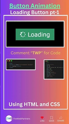 Create a Professional Animated Loading Button Pt-1 | HTML and CSS #html #css