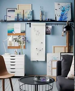 Curtains are a great way to declutter the work space and protect your belongings. For more home décor inspiration, visit the IKEA in South Edmonton Common  | South Edmonton Common | Facebook