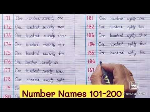 Writing Number Names 101-200 || Learn writing Number Names|| 101-200