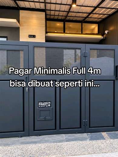 Pagar rumah minimalis panjang 4m — Ide desain carpot dan pagar trendi
